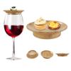 1/2/4/6/10Pcs Wooden Wine Glass Charcuterie Topper Easily Clean Leakproof Charcuterie Board Toppers Handmade