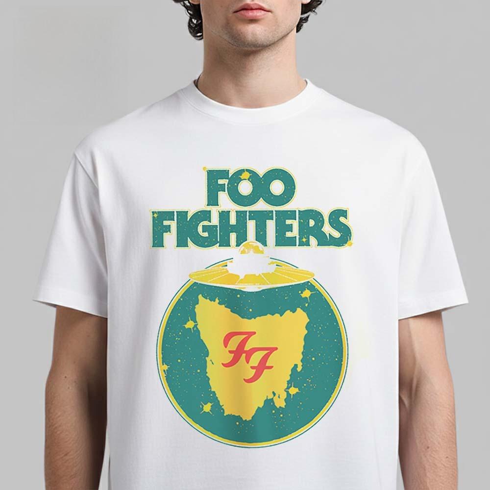 FF Foo Fighters100cotton Mens Shirt 2026 Summer Oversized Album Tour Graphics Shirts Womens Y2k Hip Hop Short Sleeve Tshirt