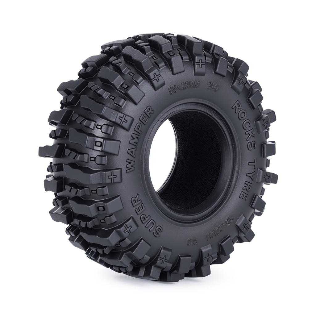 1.0 Inch Sticky Soft RC Crawler Tires  for 1/24 1/18 Scale High Clearance Upgrade Fits Axial SCX24 FMS FCX24 FCX18 Traxxas TRX4M
