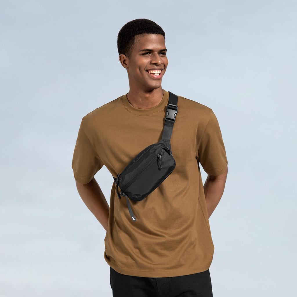 Tomtoc Body Small Sling Mini Water One Shoulder Going Black Bag, Легкая, Сумка, Сумка, Репеллент, Сумка, Мужская сумка, Путешествия, Выход, Мужская, Женская,