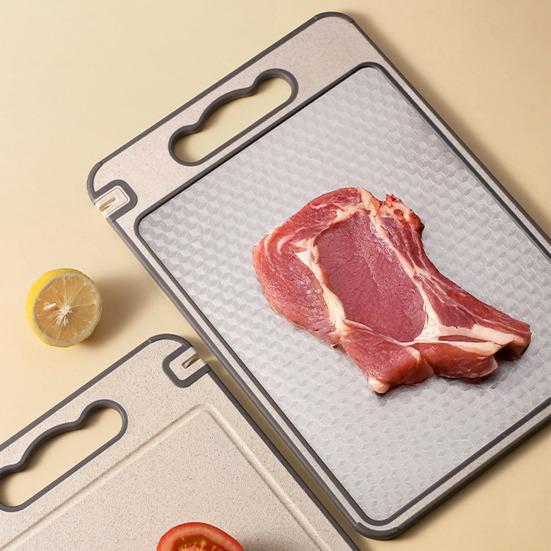 Двусторонняя разделочная доска с ручкой Разделочная доска из нержавеющей стали для мяса