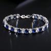 Sexy And Exquisite Sapphire Cubic Zirconia Bracelet Is Suitable For Women To Travel, Banquet, Party Wear