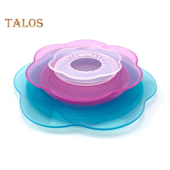 3/6 шт. Силиконовые эластичные крышки для хранения продуктов питания, многоразовые эластичные крышки для мисок, дизайн «лепесток», пищевая силиконовая крышка для микроволновой печи