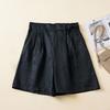 Women Casual Short Pants Summer Vintage Style Solid Color Loose Comfortable Female Cotton Linen Shorts