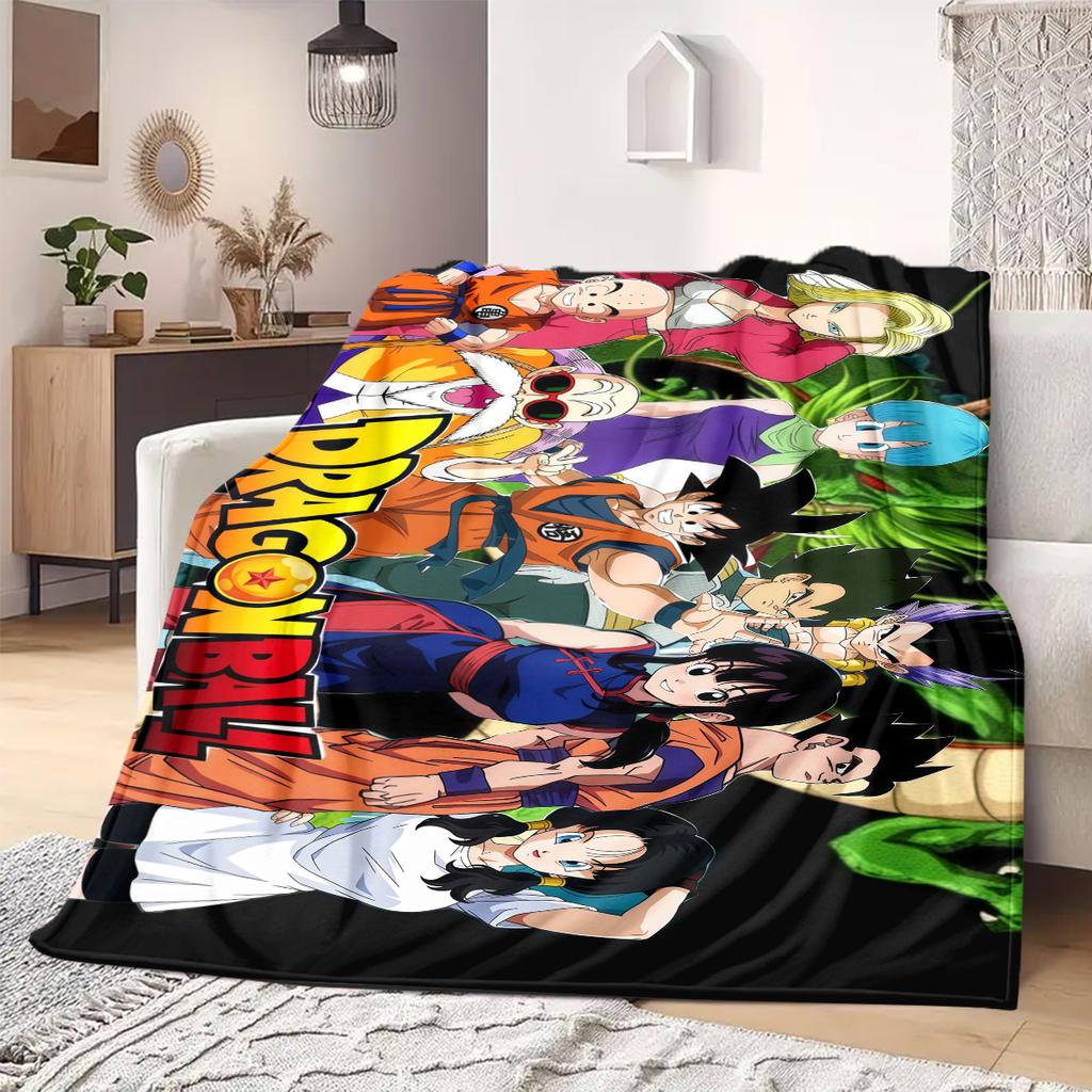 Son Goku Print Blanket Warm Comfortable Flannel Blanket Suitable for Bedrooms,Sofas, Beds,Chairs,Travel -QIAO131