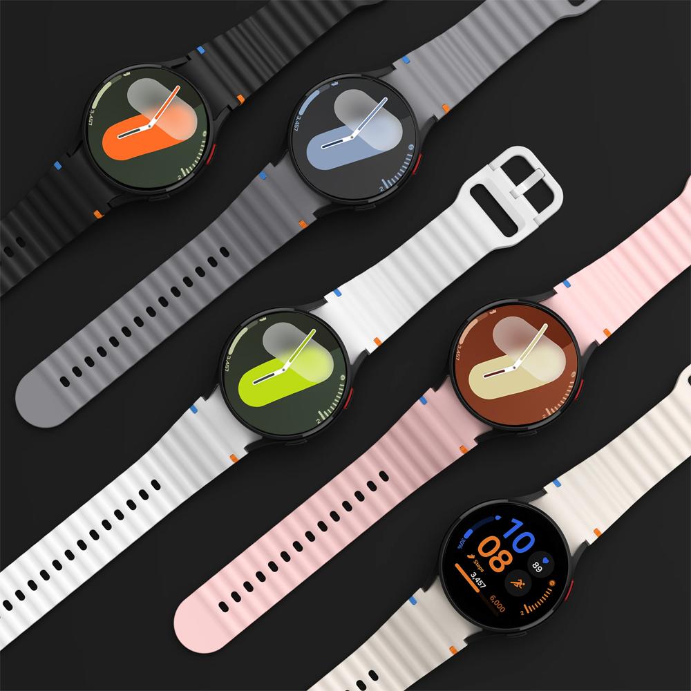 Оригинальный ремешок для Samsung Galaxy watch 7/FE/5 Pro/6/4 classic 44мм 40мм Силиконовый спортивный ремешок браслет correa Galaxy watch 7 Ремешок