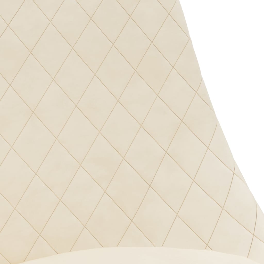 Dining Room Chairs 4 pcs Swivel Cream Velvet
