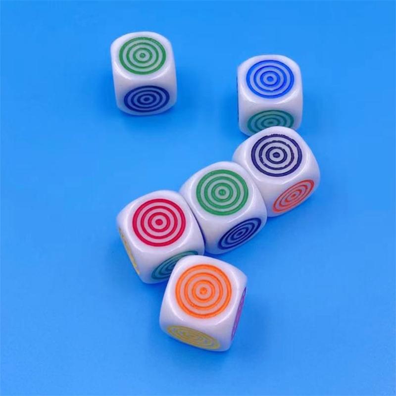 Игровые Квадратный Блок Круглый Форма Вечеринка Семейная Игрушка Кубики Маленькие Цветные