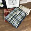 Korean Style Women's Red Plaid Imitation Cashmere Winter Scarf - Warm, Trendy Neck Warmer for Students & Couples