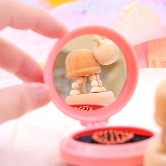 Складная дорожная расческа-зеркало-щетка для волос Портативная мини-карманная расческа Компактный дизайн Зеркальная расческа для укладки на ходу для всех типов волос