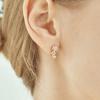ELLE Jewelry 14K Ground One-Touch Earrings (Gold Pin) ELGPEE458