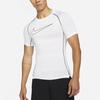 Nike Pro Logo Print Training Спортивный дышащий топ для фитнеса с короткими рукавами Мужские топы Белые DD1993-100