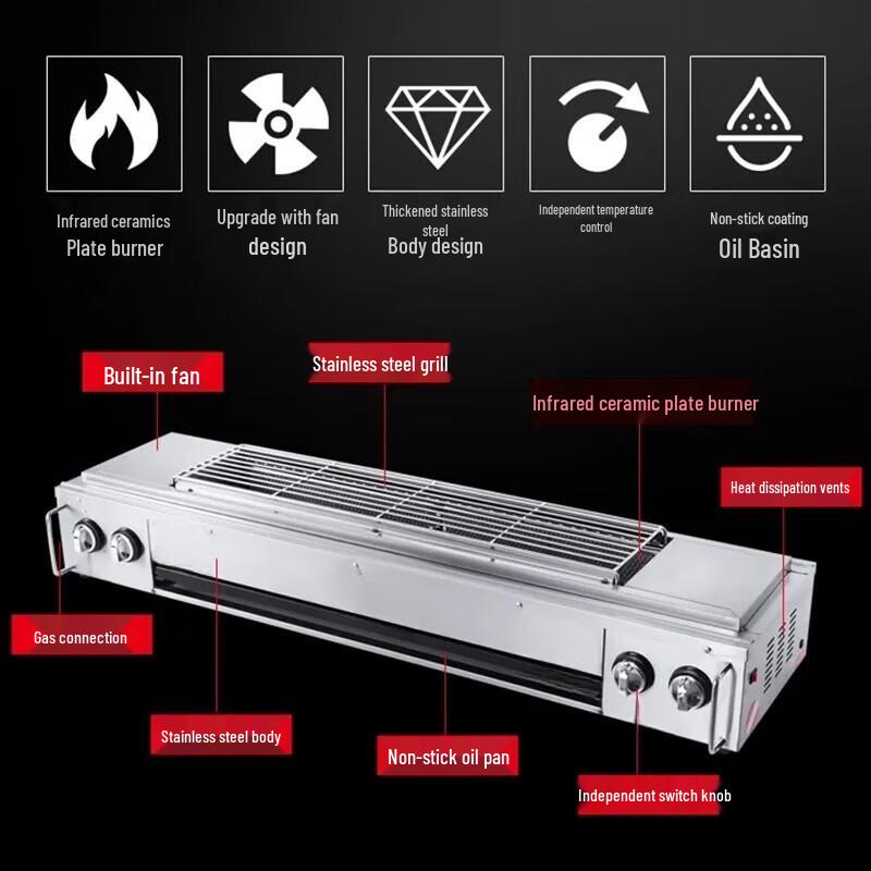 Beifu Commercial Outdoor Smokeless Electric BBQ Grill