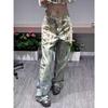 Джинсы свободного кроя с 3D-цветами, окрашенные чернилами, Осень 2026