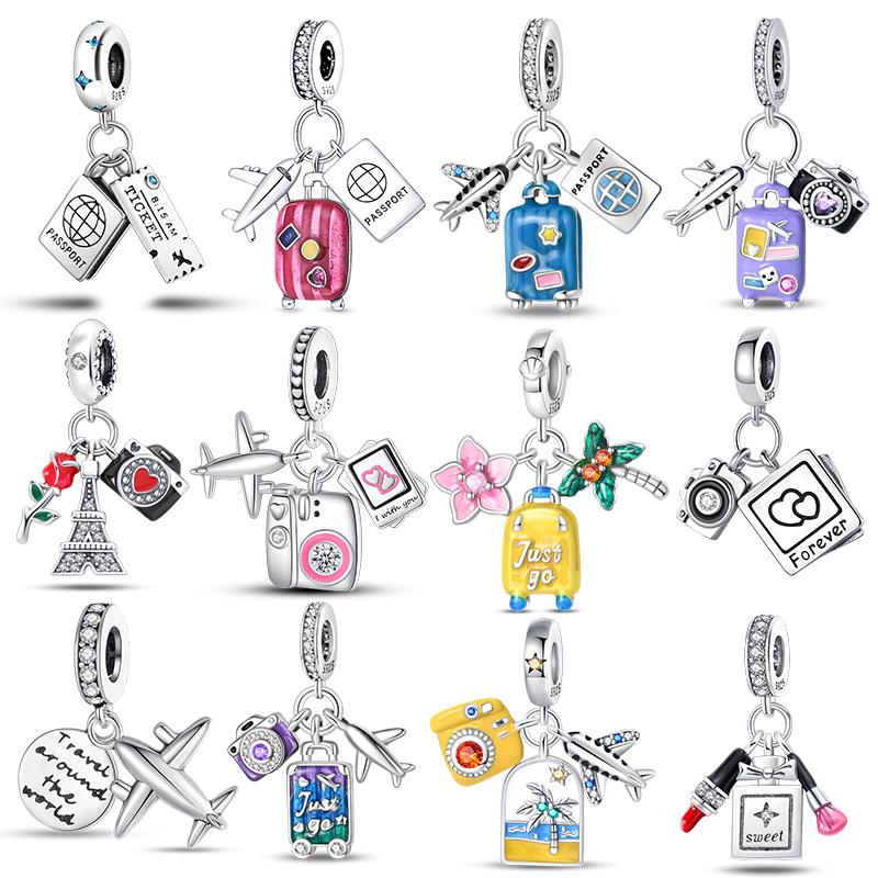Шармы Медь Тема Отдыха Путешествий Серия Подвеска Для 3Мм Оригинальный Браслет Ожерелье День Рождения Сделай Сам Изысканное Ювелирное Изделие Подарок