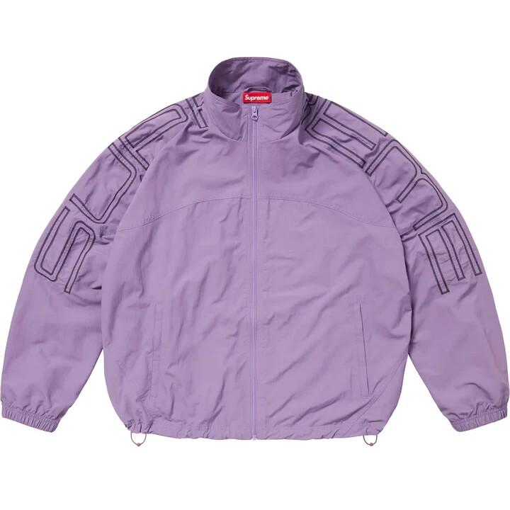 Supreme Spellout Embroidered Track Jacket Dusty Purple