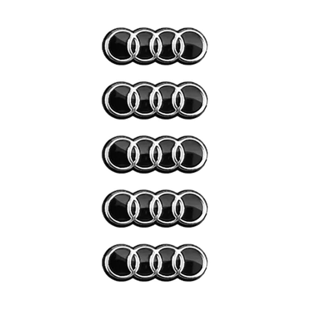New 2/5/10pcs 14MM 16MM Car Remote Key Aluminum Logo Sticker For T sline A4 B8 B6 B7 B9 A3 8P 8V 8L A6 C7 C6 A5 Q5 Q7 A7 Q3 TT