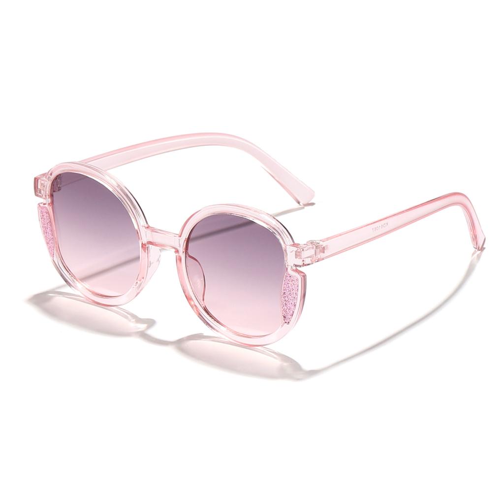 2025 Children's New Candy Color Round Frame Sunshade Sunglasses Cute Baby Personality Street Style Concave Shape Glasses