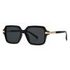 New European And American Style Men'S Aviator Glasses Retro Double Bridge Square Frame Sunglasses  Ready Stock 62014
