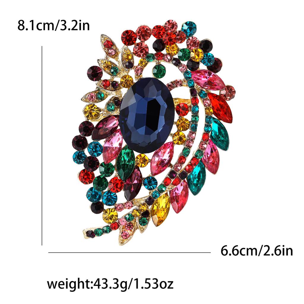 Африканская мода сплав полный бриллиант большая стеклянная брошь изысканная женская одежда высокого класса украшение для корсажа булавка