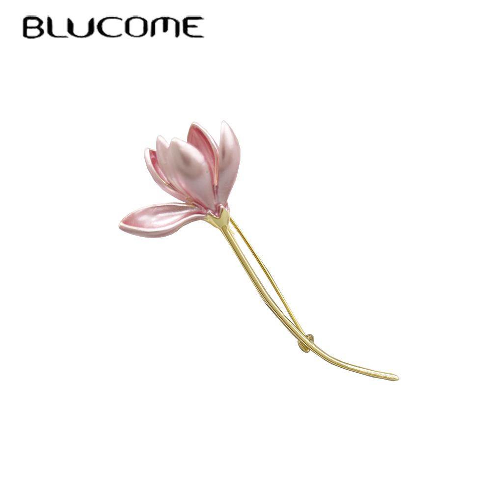 Blucome Качественная эмалированная медная брошь в форме розового цветка для женщин и мужчин, шпильки для костюма, шарфа, шляпы