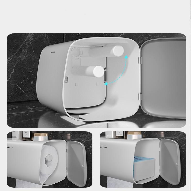 Стойка для хранения коробок бумажных полотенец, без пробивания отверстий, туалет, ванная комната, рулон бумаги, бумажная трубка, водонепроницаемая коробка для бумажных полотенец