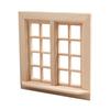 Decorative Solid Color Practical 16 Grids 1/12 Unfinished Wooden Miniature Furniture Model Window