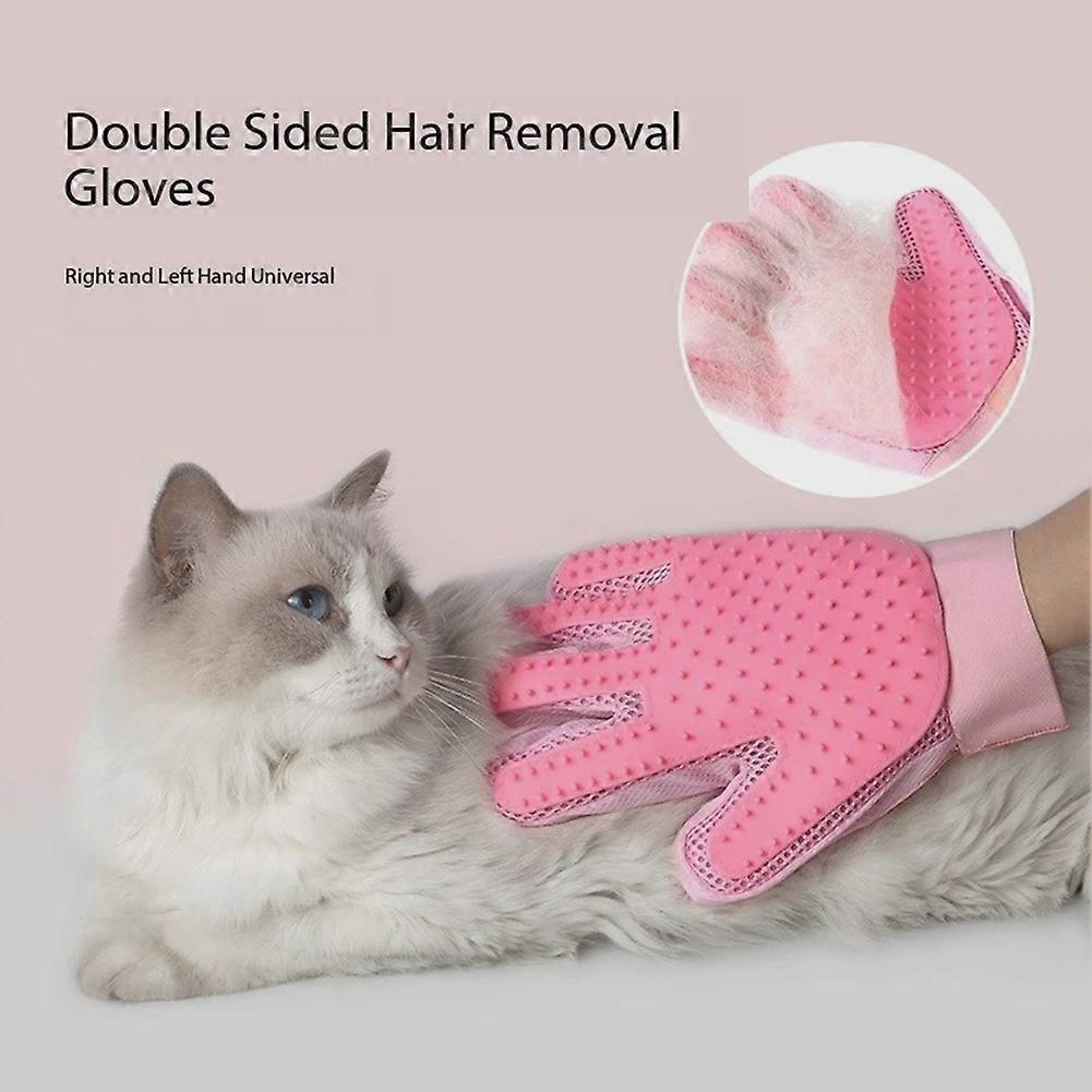 Adjustable TPR Grooming Mitt for Loose Fur Dander Removal Lightwight Multifunctional Fur Catchers for Dogs Cats