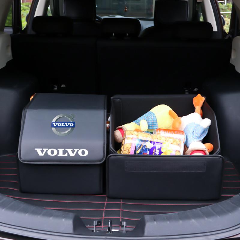 ADP1 Car Folding Trunk Storage Box Leather Auto Organizers Bag For Volvo XC90 V90 V60 XC60 V40 S80 S60 S90 C40 XC40 V70 XC70 C30 C70