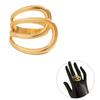 Геометрические металлические кольца Exaggerate Simple Finger Ring Elegant Hollow Out Ring Daily