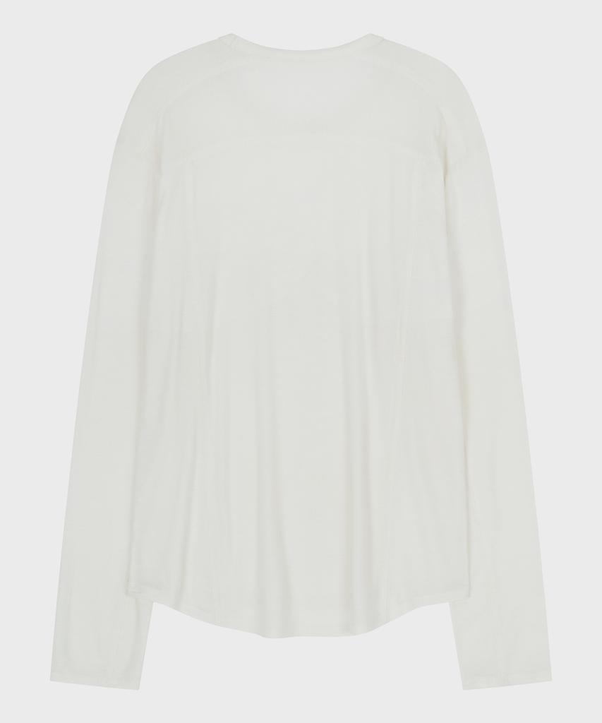NOIRER Wool Tencel Incision T-Shirt (Ivory)