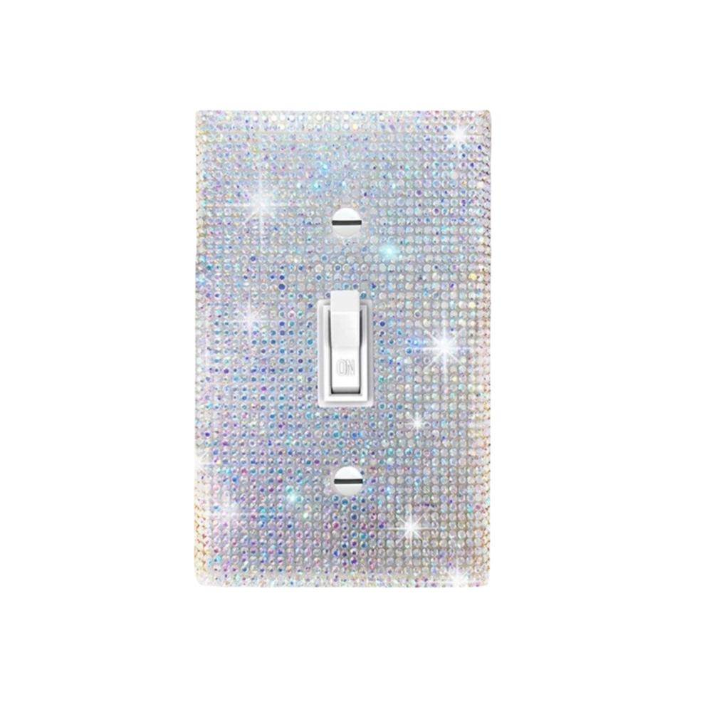 Блестящая декоративная накладка для выключателя, пылезащитная настенная панель, модная накладка на розетку, гостиная