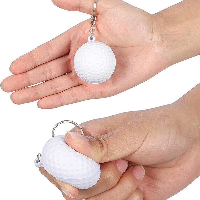 Creative Cartoon Sports PU Ball Keychain Simulated Mini Ball Keyring Pendant Boyfriend Gift Souvenir Novelty Toy Ornament Rugby Baseball Basketball