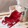 Santa Sleigh Mini Sled Ornament Christmas Desktop Fireplace Centerpiece Decor Festival Figurines