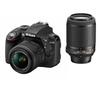 Nikon Digital SLR Camera D3300 Double Zoom Kit Black D3300WZBK