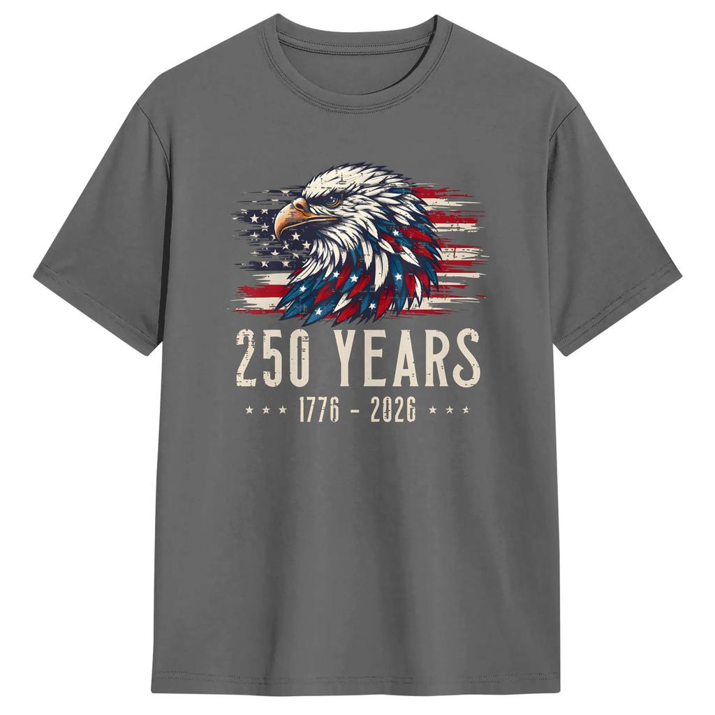 US 250Th Anniversary TShirts Unisex Cool Cotton Tee Shirt Round Neck Short Sleeve T Shirt Plus Size Tops