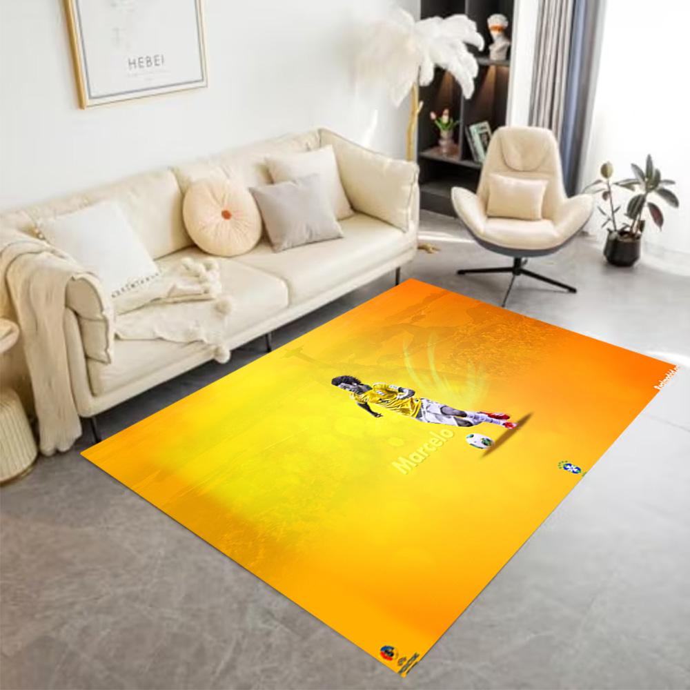 Soccer Player Action Floor Rug Office Rug Suitable for Kitchen Hallway Foyer Outdoor Antislip Carpet Decorate Offices Wedding Party Gift