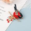 1 шт., брошь в виде красной птицы, броши Ainmal, годовой дизайнерский ювелирный подарок