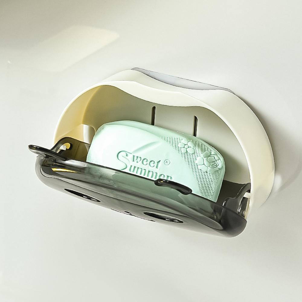 1 шт., коробка для мыла с крышкой, коробка для хранения мыла, неперфорированная настенная вешалка, бытовая коробка для туалетного дренажа, мыльница