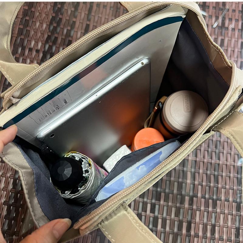 Повседневная сумка-тоут из ткани Оксфорд с принтом книг и боковыми карманами для женщин и студентов