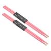 Uxcell 2 пары кленовых деревянных барабанных палочек с ручкой 7A розовые классические барабанные палочки для игры на барабанах музыкальные ударные инструменты противоскользящие