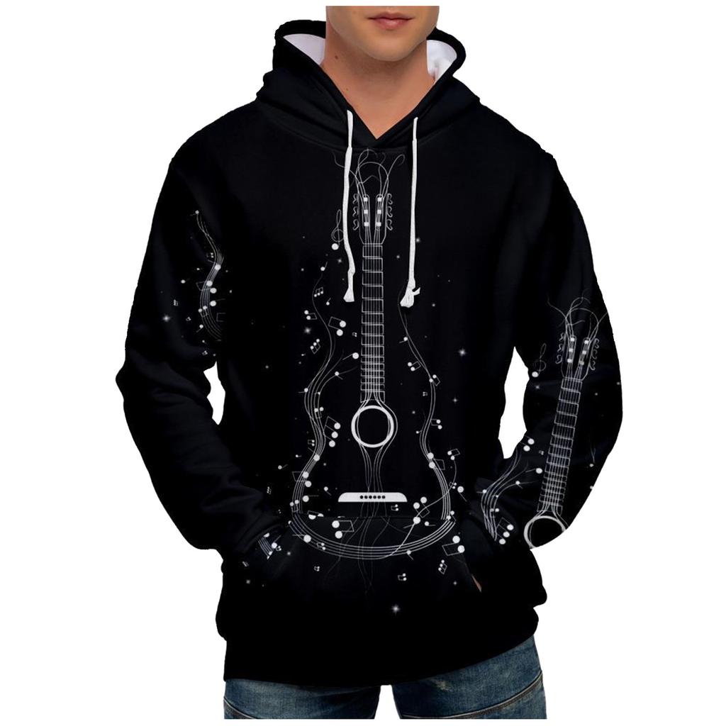 Модный свободный мужской и женский свитер с капюшоном с длинным рукавом и принтом