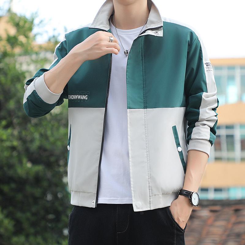 Весенне-осенняя новая мужская куртка, весенняя ветровка с лацканами в деловом стиле, молодежная куртка большого размера