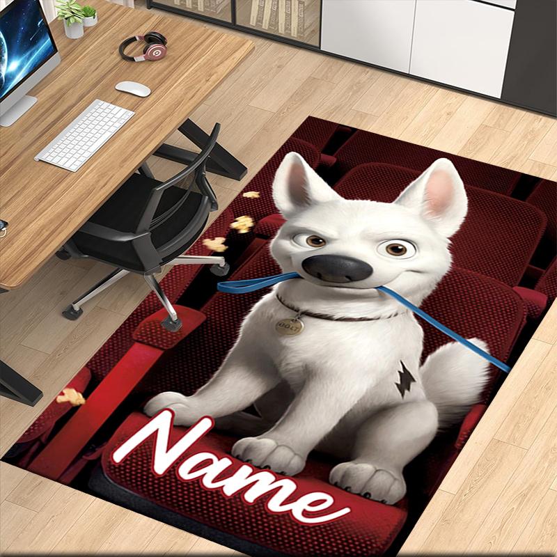 Custom Name Bolt Printed Carpet, for Office Chair Living Room Bedroom Kitchen Room Decor Gifts.