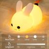 Сенсорные ночные светильники с кроликом, силиконовые затемняемые USB-аккумуляторные лампы для детей, подарки для детей, ночник с милыми животными и кроликами, WBL