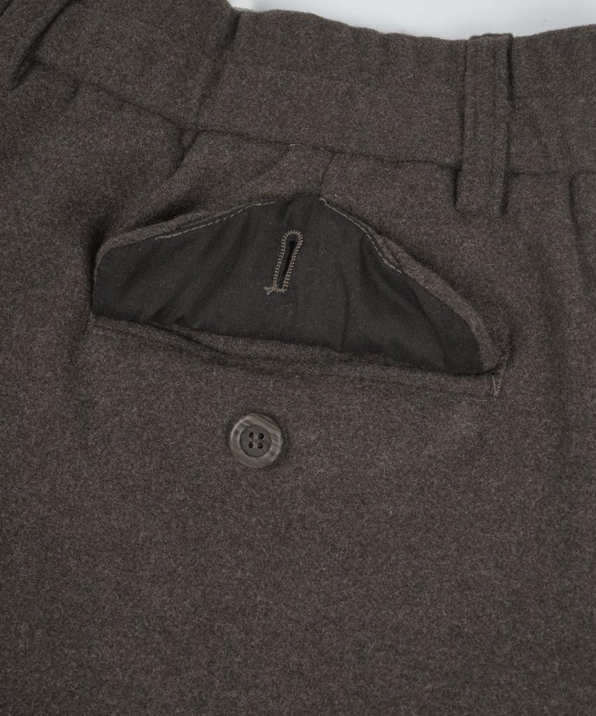 BIRBANTE Шерстяная смесь C.L Fit Эластичная талия Широкие брюки - Коричневый