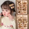 4pcs/set Sweet Princess Hair Clip for Girl Aesthetic Retro Floral Bow Rabbit Hair Pin for Children Girl Lovely Kids Headwear
