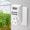 UK Plug Digital Timer Switch Digital Display Wall Plug-in Timer Socket Multi-functional Energy Saving Electronic Timer Outlet