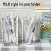 Transparent Acrylic Pen Holder - Children's Multifunctional Desktop Stationery Organizer, Simple Ins Muji Style