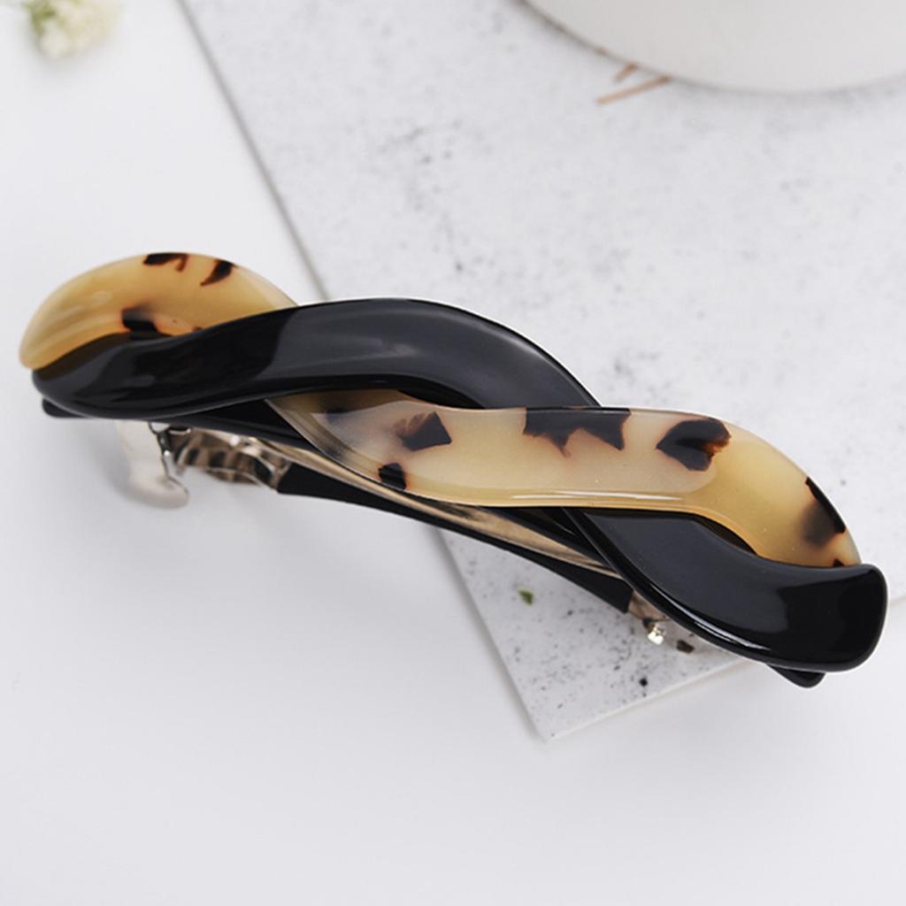 Women's Twisted Hairpin Women's Spring Hairpin Automatic Hairpin Suitable For Medium Density Hair Fashion Acrylic Ponytail Hairpin